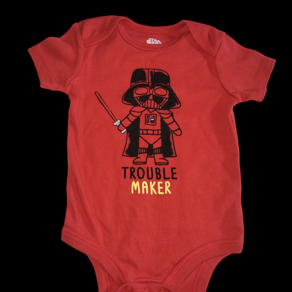 Star Wars, Lucasfilm ltd. Infant bodysuit 6-9 months. Darth Vader! Excellent!